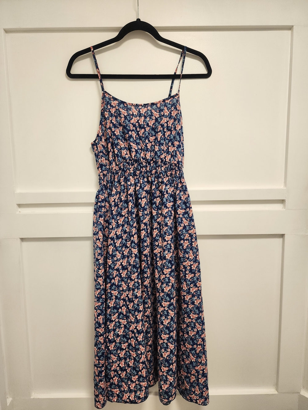 SHEIN Blue Floral Spaghetti Strap Maxi Dress